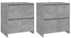 VidaXL Dressoirs 2 st 70x41x75 cm spaanplaat betongrijs online kopen