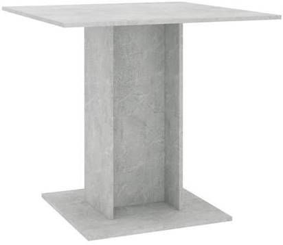 vidaXL Eettafel 80x80x75 cm spaanplaat betongrijs