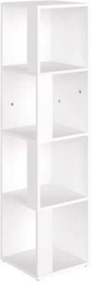 vidaXL Hoekkast 33x33x132 cm spaanplaat wit
