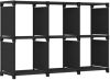 VidaXL Kast met 6 vakken 103x30x72, 5 cm stof zwart online kopen