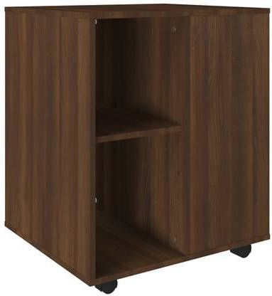 vidaXL Kast verrijdbaar 60x53x72 cm bewerkt hout bruineikenkleurig
