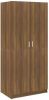 VidaXL Kledingkast 80x52x180 cm bewerkt hout bruineikenkleurig online kopen