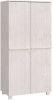 VIDAXL Kledingkast HAMAR 89x50x180 cm massief grenenhout wit online kopen