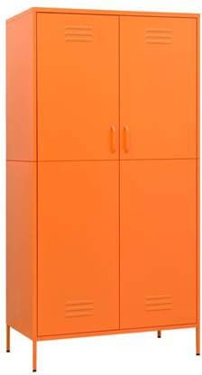 vidaXL Kledingkast 90x50x180 cm staal oranje
