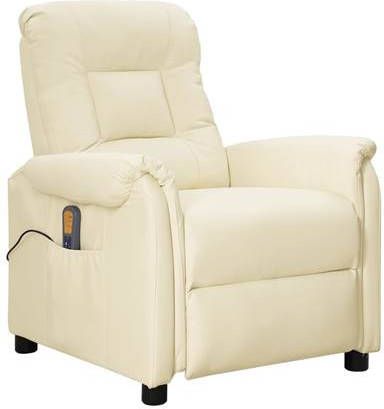 VIDAXL Massagestoel verstelbaar kunstleer crè, mekleurig