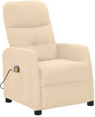 VIDAXL Massagestoel verstelbaar stof crè, mekleurig