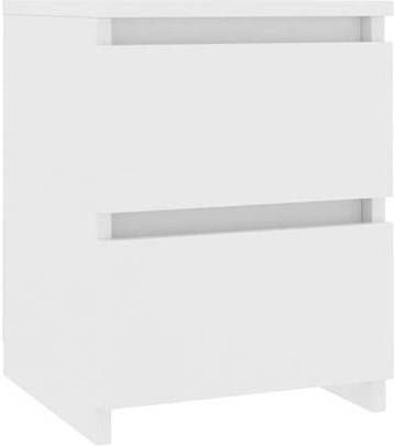 VidaXL Nachtkastje 30x30x40 Cm Bewerkt Hout Wit