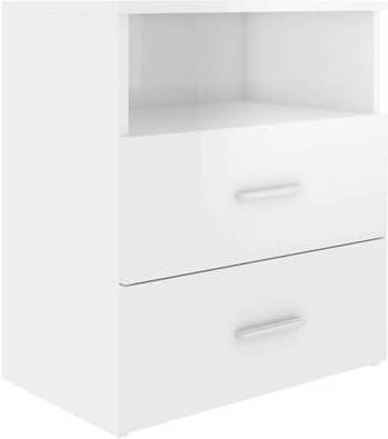 vidaXL Nachtkastje 50x32x60 cm hoogglans wit