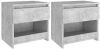 VidaXL Nachtkastjes 2 st 40x30x39 cm spaanplaat betongrijs online kopen