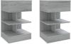 VidaXL Nachtkastjes 2 st 40x35x65 cm bewerkt hout grijs sonoma eiken online kopen