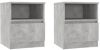 VidaXL Nachtkastjes 2 st 40x40x50 cm spaanplaat betongrijs online kopen