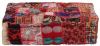 VidaXL Poef patchwork vierkant handgemaakt 50x50x12 cm katoen rood online kopen