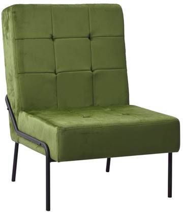 Ontspanningsstoel Lichtgroen 69 x 74 x 93 cm Fluweel