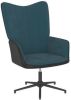 VidaXL Relaxstoel fluweel en PVC blauw online kopen