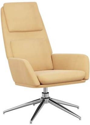 VIDAXL Relaxstoel kunstsuè, de crè, mekleurig