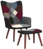 VidaXL Relaxstoel met voetenbank patchwork stof online kopen
