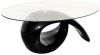 VidaXL Salontafel met ovaal glazen tafelblad hoogglans zwart online kopen