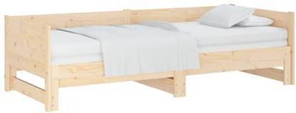 vidaXL Slaapbank uitschuifbaar massief grenenhout 2x(90x190)cm