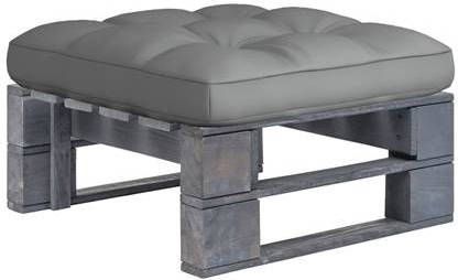 VIDAXL Tuinhocker pallet grijs geï, mpregneerd grenenhout