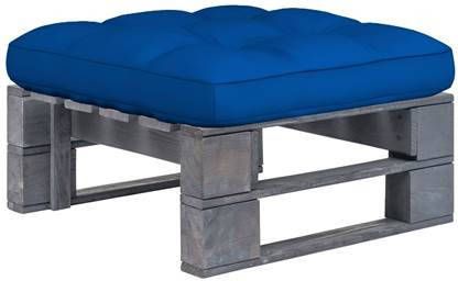 VIDAXL Tuinhocker pallet grijs geï, mpregneerd grenenhout