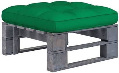 VIDAXL Tuinhocker pallet grijs geï, mpregneerd grenenhout