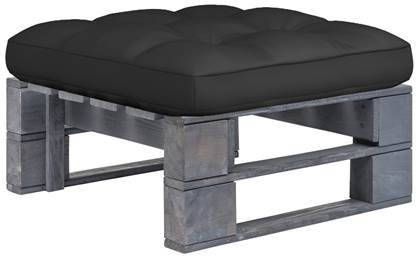 VIDAXL Tuinhocker pallet grijs geï, mpregneerd grenenhout