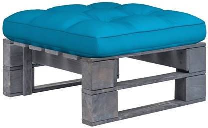 VIDAXL Tuinhocker pallet grijs geï, mpregneerd grenenhout