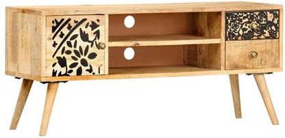 vidaXL Tv meubel 100x30x45 cm massief mangohout