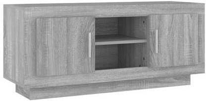 vidaXL Tv meubel 102x35x45 cm bewerkt hout grijs sonoma eikenkleurig