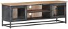 VidaXL Tv meubel 120x30x40 cm massief acaciahout en staal grijs online kopen