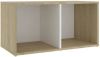 VidaXL Tv meubel 72x35x36, 5 cm spaanplaat wit en sonoma eikenkleurig online kopen