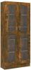 VidaXL Vitrinekast 82, 5x30, 5x185, 5 cm bewerkt hout gerookt eikenkleur online kopen
