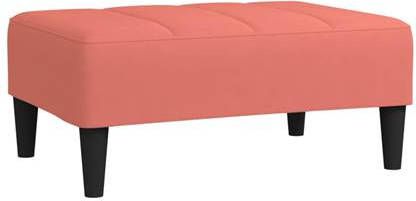 vidaXL Voetenbank 78x56x32 cm fluweel roze