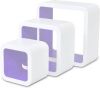 VidaXL Wandplanken kubus 6 st wit en paars online kopen