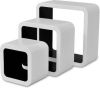 VidaXL Wandplanken kubus 6 st wit en zwart online kopen
