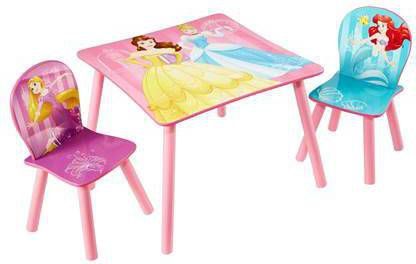 injecteren Spookachtig draadloze Disney Tafel en stoelen set 3 delig Prinsessen 45x63x63 cm WORL660020 -  Meubelmooi.nl