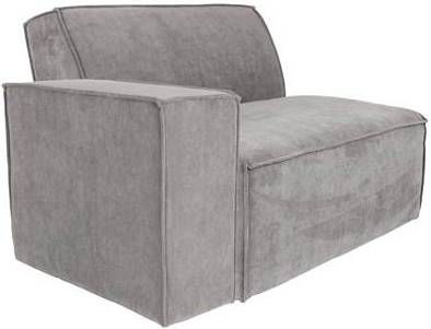 Zuiver James Sofa Element met Armleuning Nylon Rib Koelgrijs 91 x 112 cm Links