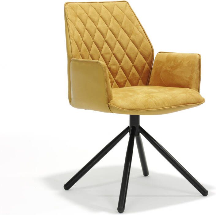 Huisenthuis.nl Armstoel Anouk Oker Set van 2