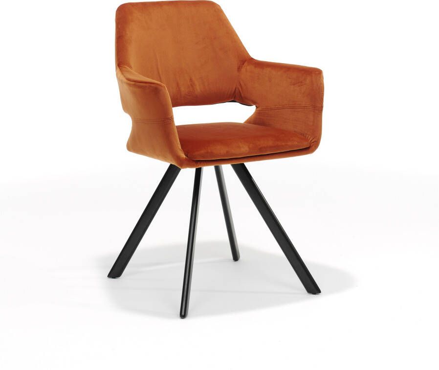 Huisenthuis.nl Armstoel Céline Oranje Set van 2