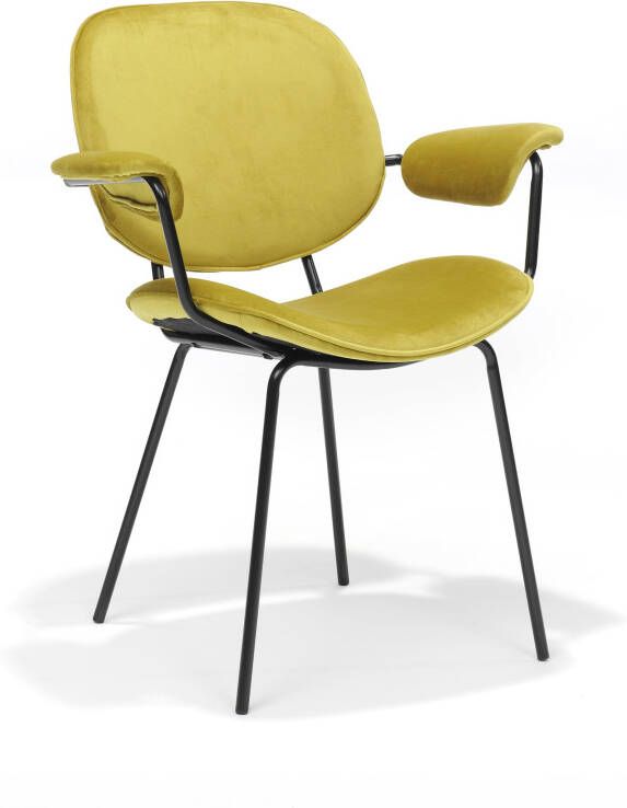 Huisenthuis.nl Armstoel Emma Oker Set van 2