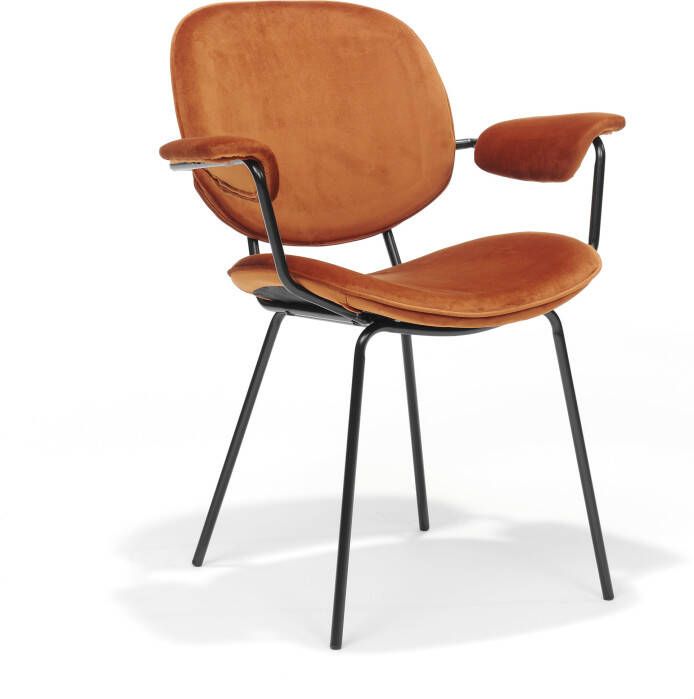 Huisenthuis.nl Armstoel Emma Oranje Set van 2