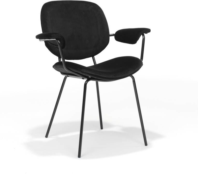 Huisenthuis.nl Armstoel Emma Zwart Set van 2