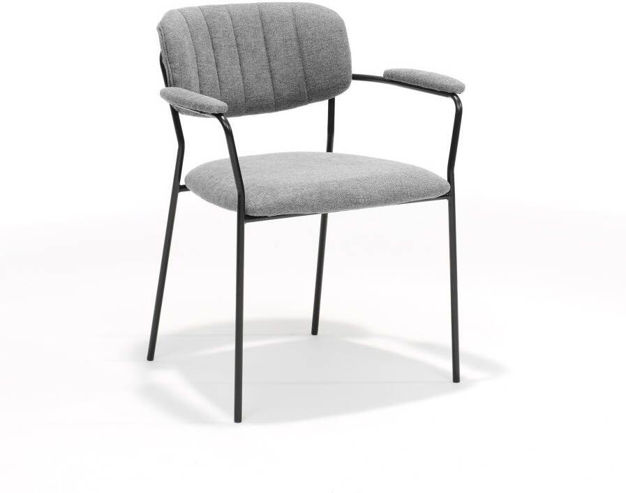 Huisenthuis.nl Armstoel Lotte Grijs Set van 2