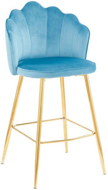 Huisenthuis.nl Barkruk Chanelle Blauw Set van 2