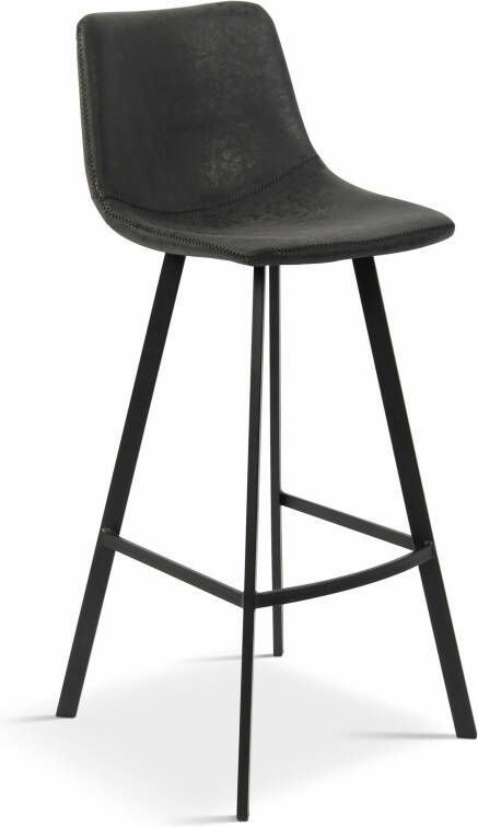 Huisenthuis.nl Barkruk Ferry Zwart Laag Set van 2