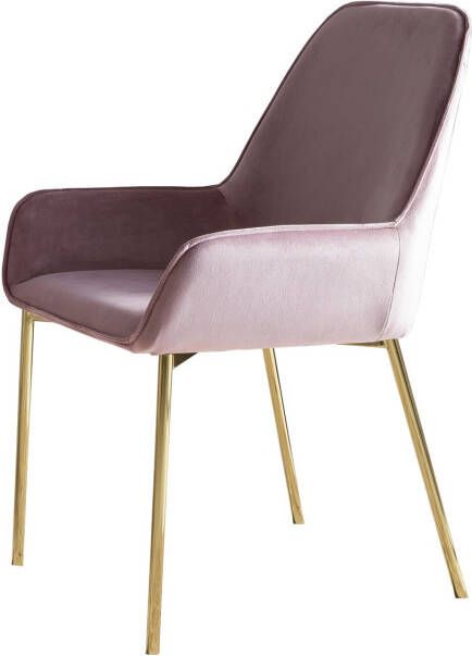 Huisenthuis.nl Eetkamerstoel Fiona Roze Set van 2