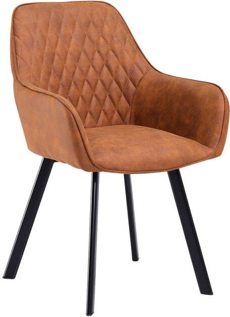 Huisenthuis.nl Eetkamerstoel Silves Bruin Set van 2