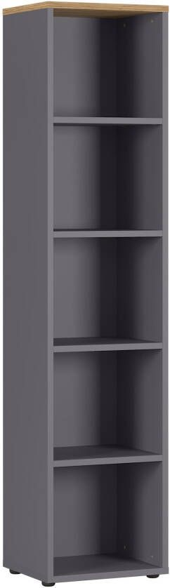 Huisenthuis.nl Hoge smalle kantoorkast Ergonoma Eiken