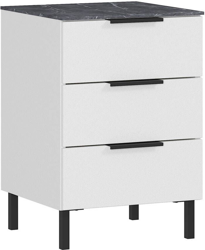 Huisenthuis.nl Nachtkastje Amalfi Wit Grijs