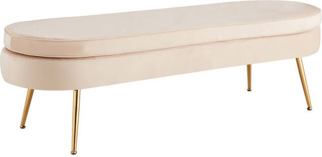 Huisenthuis.nl Poef Chanelle Beige 142 cm
